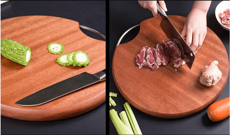 Japanese Ebony Cutting Board Whole Wood Cutting Board Household Solid Wood Cutting Board Circular Crack Proof Cutting Board Kitchen Cutting Board - Mubimart