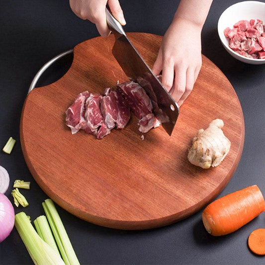 Japanese Ebony Cutting Board Whole Wood Cutting Board Household Solid Wood Cutting Board Circular Crack Proof Cutting Board Kitchen Cutting Board - Mubimart