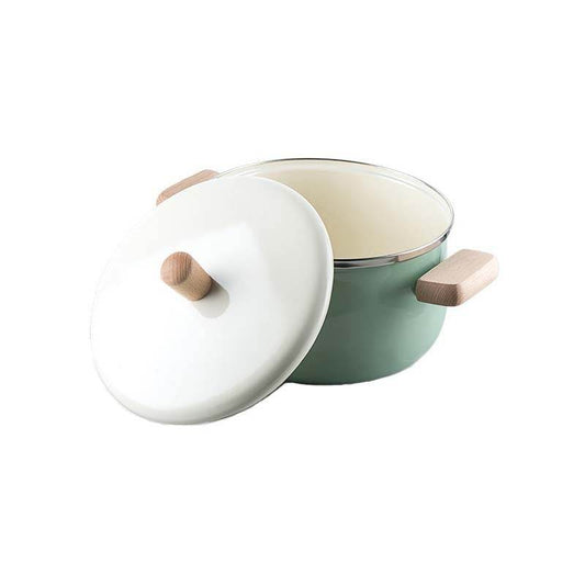 Japanese Enamel Soup Baby Food Supplement Milk Pot - Mubimart