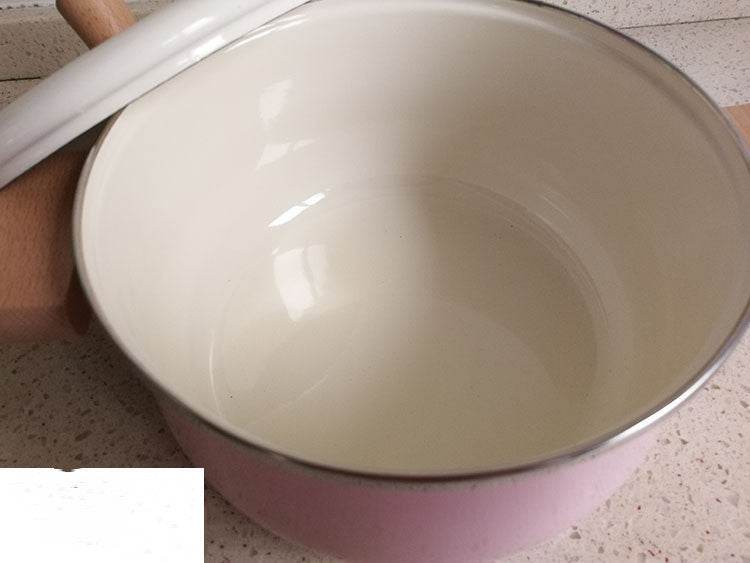 Japanese Enamel Soup Baby Food Supplement Milk Pot - Mubimart