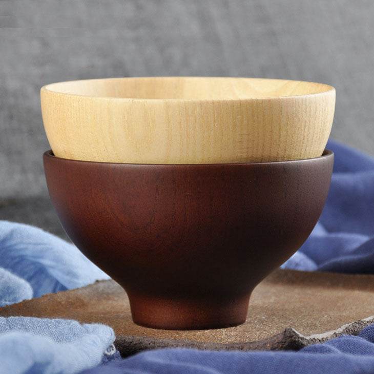 Japanese Jujube Wooden Bowl Wooden Rice Bowl Soup Bowl - Mubimart
