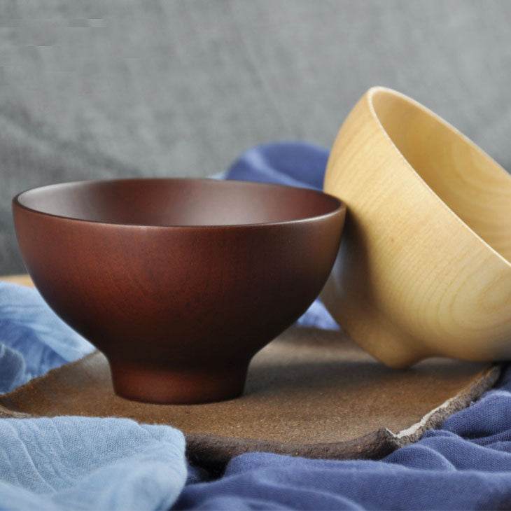 Japanese Jujube Wooden Bowl Wooden Rice Bowl Soup Bowl - Mubimart