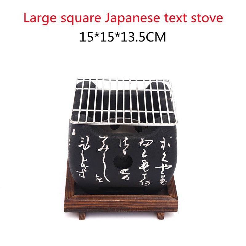 Japanese Mini Grill Household Smokeless Grill Indoor Charcoal Grill Wild Barbecue Tool Full Set - Mubimart