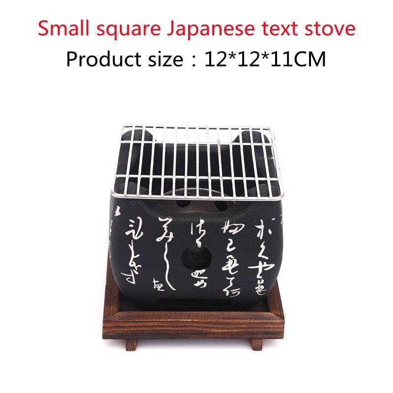Japanese Mini Grill Household Smokeless Grill Indoor Charcoal Grill Wild Barbecue Tool Full Set - Mubimart