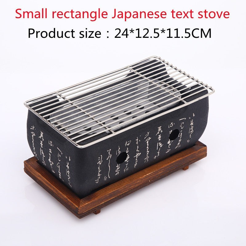 Japanese Mini Grill Household Smokeless Grill Indoor Charcoal Grill Wild Barbecue Tool Full Set - Mubimart -  