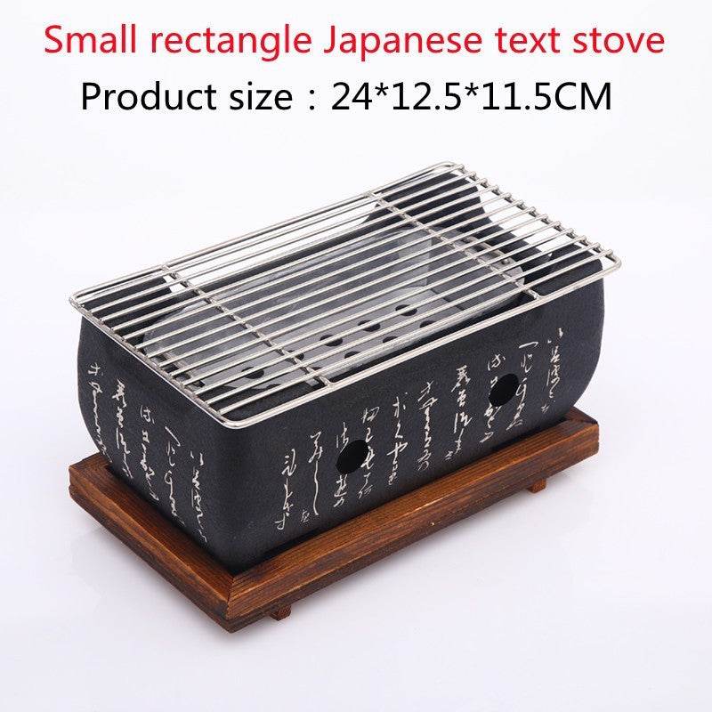 Japanese Mini Grill Household Smokeless Grill Indoor Charcoal Grill Wild Barbecue Tool Full Set - Mubimart