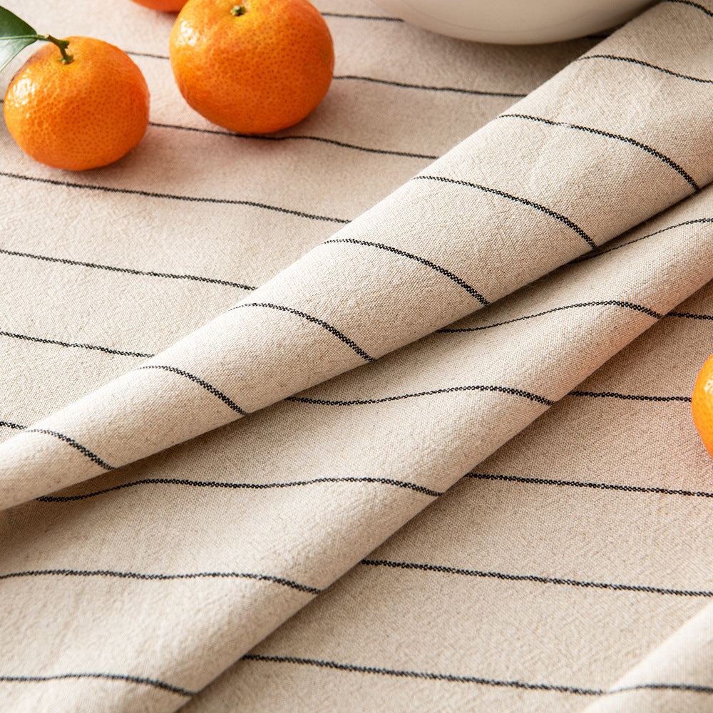 Japanese Rectangular Striped Tablecloth - Mubimart -  