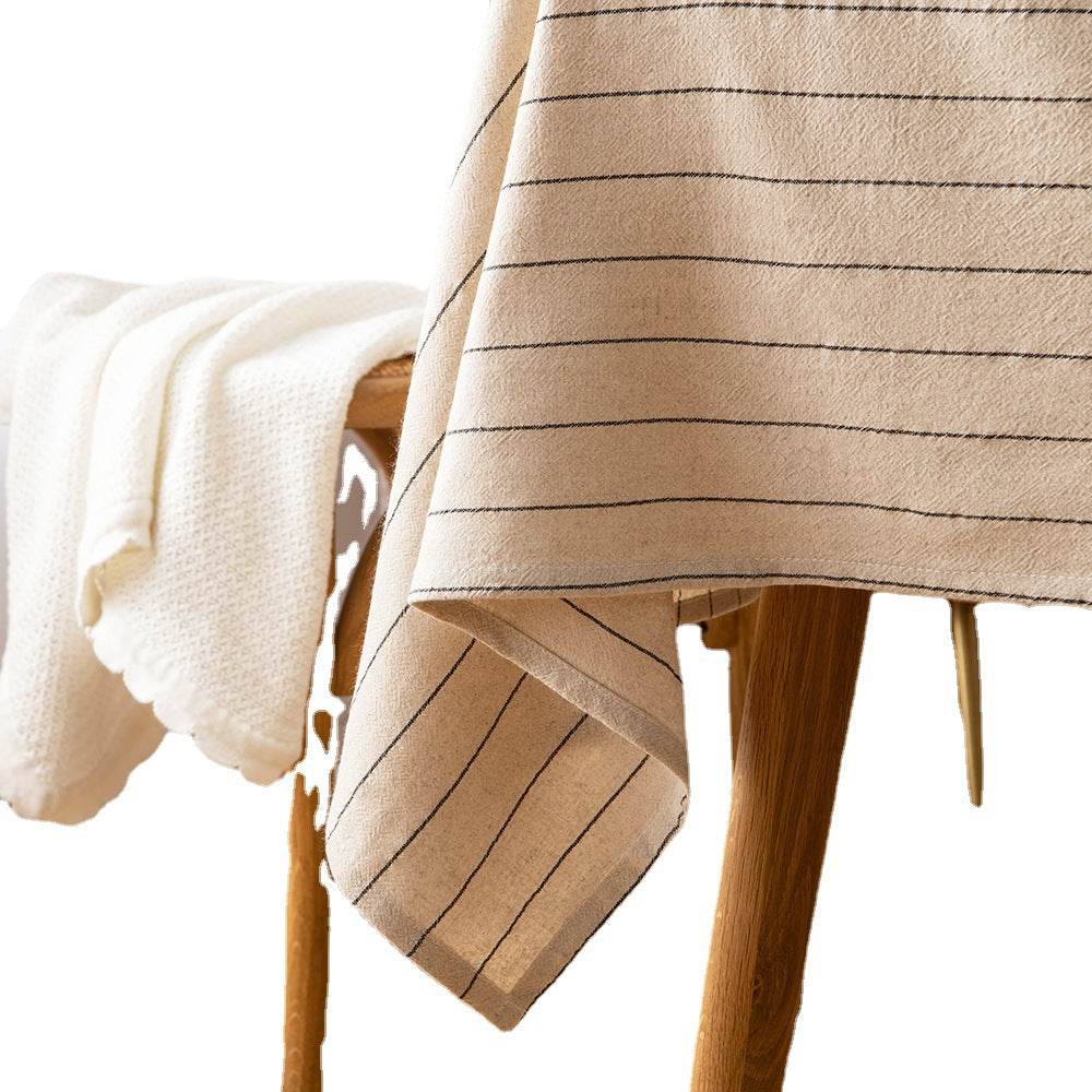 Japanese Rectangular Striped Tablecloth - Mubimart