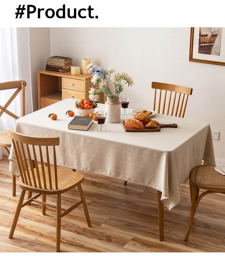 Japanese Rectangular Striped Tablecloth - Mubimart