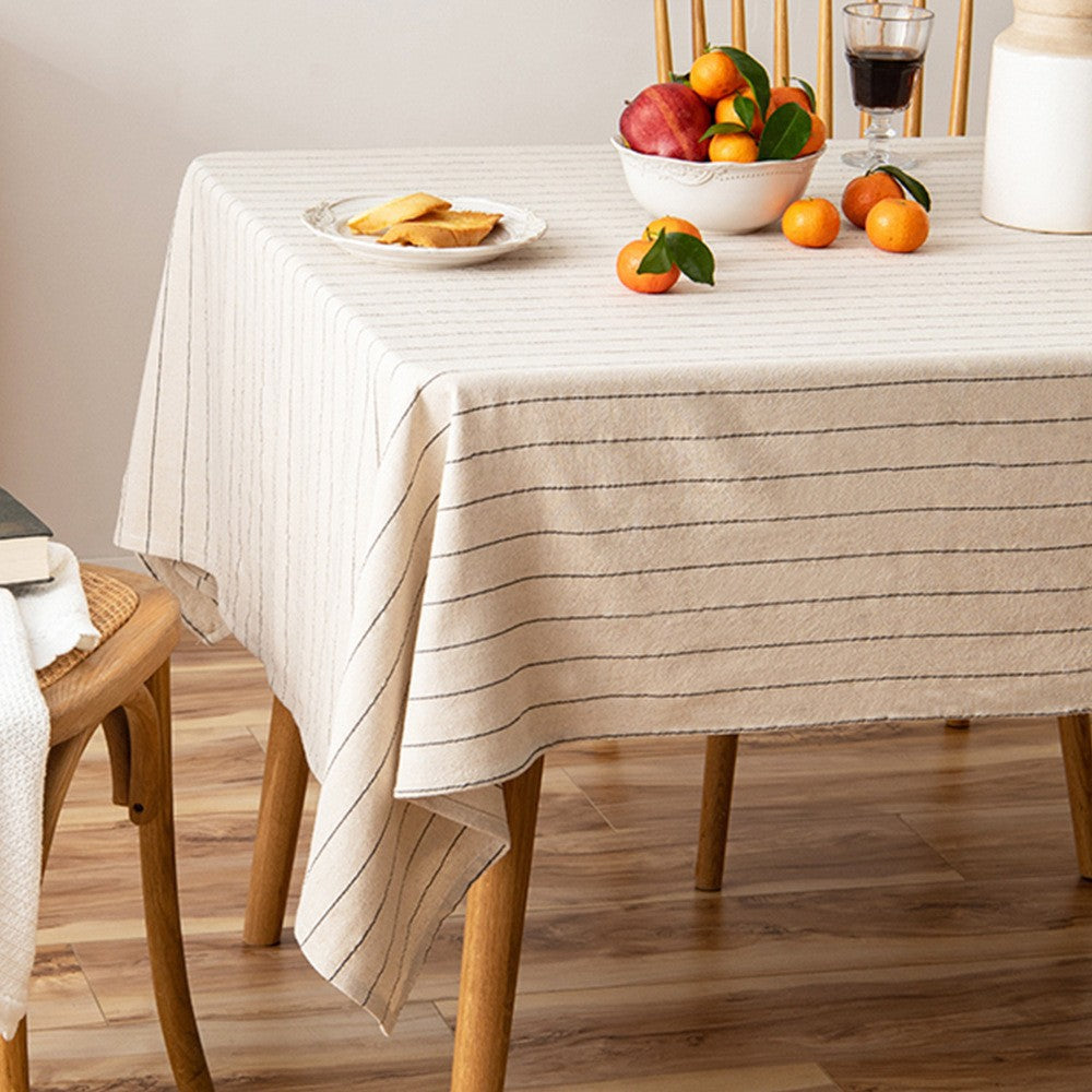 Japanese Rectangular Striped Tablecloth - Mubimart -  