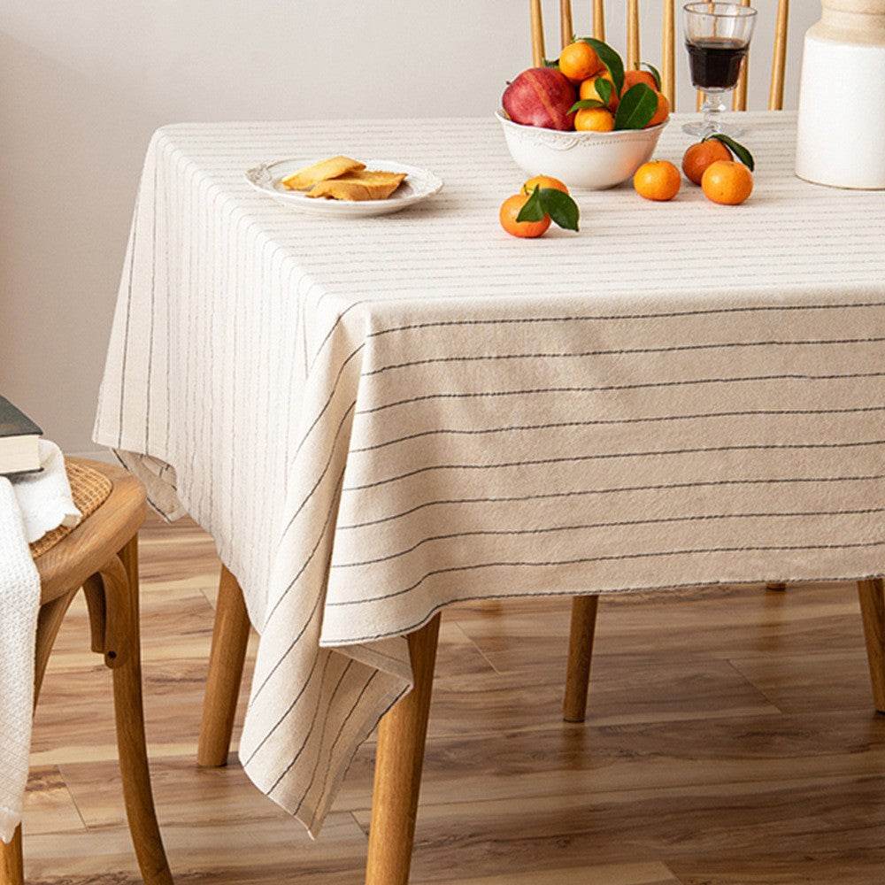 Japanese Rectangular Striped Tablecloth - Mubimart