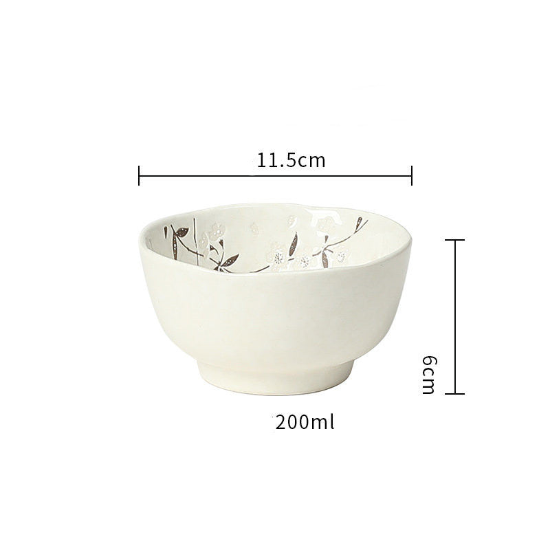 Japanese Small Bowl Single Ceramic Soup - Mubimart -  