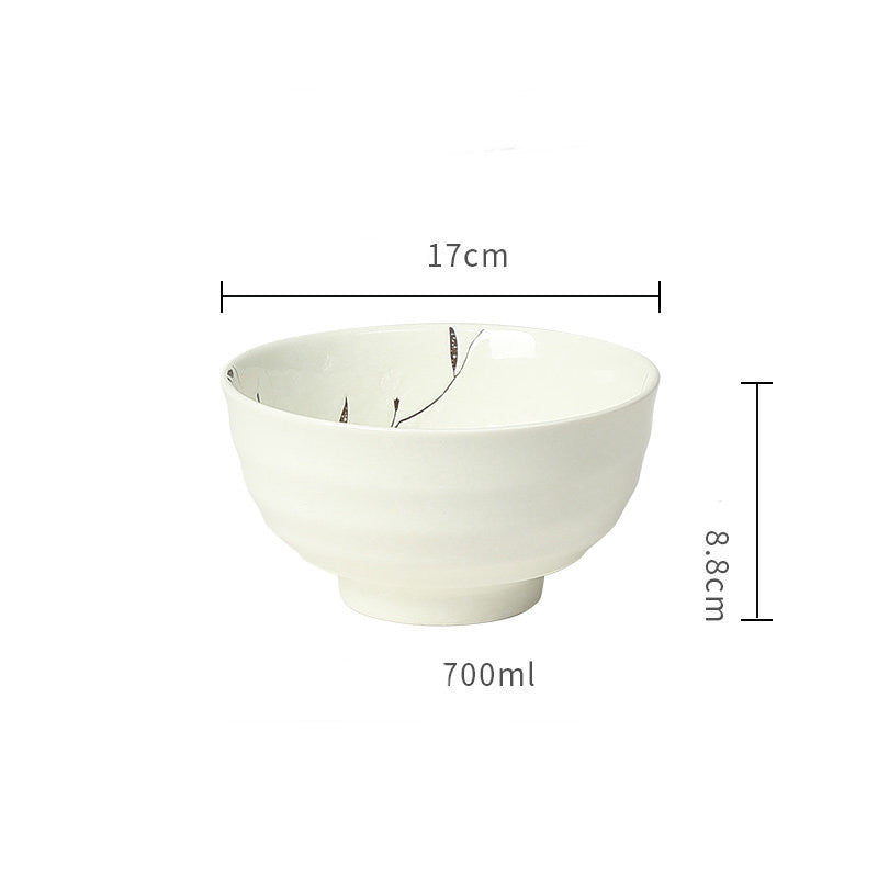 Japanese Small Bowl Single Ceramic Soup - Mubimart -  