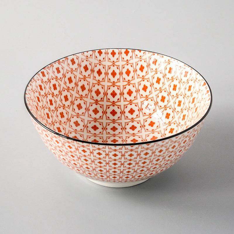 Japanese Style Ceramic Soup Bowl, Large Bowl, Instant Noodle Bowl, Ceramic Bowl For Soup, 8-Inch Household Noodle Soup Bowl, Ramen Bowl - Mubimart