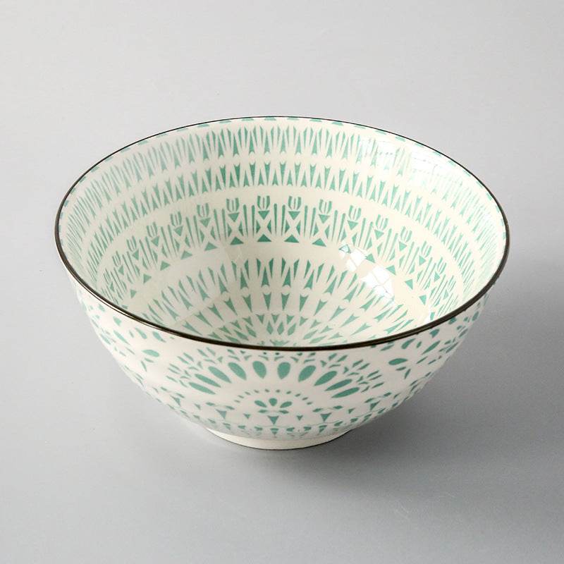 Japanese Style Ceramic Soup Bowl, Large Bowl, Instant Noodle Bowl, Ceramic Bowl For Soup, 8-Inch Household Noodle Soup Bowl, Ramen Bowl - Mubimart