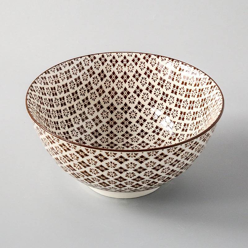 Japanese Style Ceramic Soup Bowl, Large Bowl, Instant Noodle Bowl, Ceramic Bowl For Soup, 8-Inch Household Noodle Soup Bowl, Ramen Bowl - Mubimart