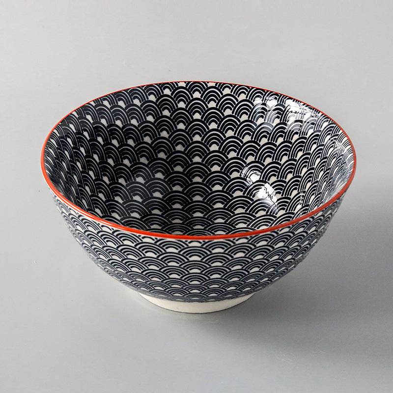 Japanese Style Ceramic Soup Bowl, Large Bowl, Instant Noodle Bowl, Ceramic Bowl For Soup, 8-Inch Household Noodle Soup Bowl, Ramen Bowl - Mubimart