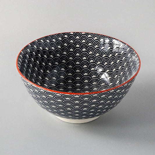 Japanese Style Ceramic Soup Bowl, Large Bowl, Instant Noodle Bowl, Ceramic Bowl For Soup, 8-Inch Household Noodle Soup Bowl, Ramen Bowl - Mubimart