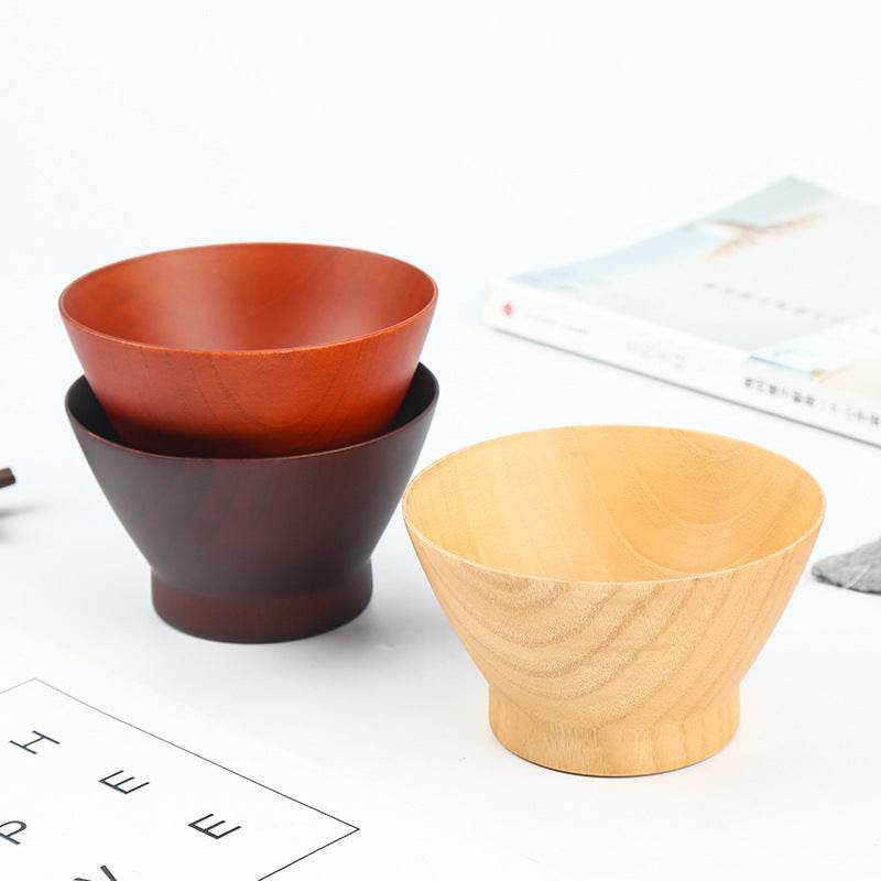 Japanese Style Horn Wooden Bowl Jujube Wood Tableware - Mubimart
