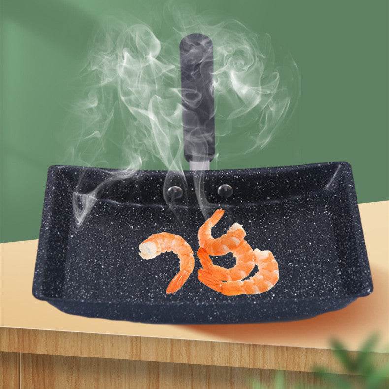 Japanese Style Household Non Stick Square Rice Stone Frying Pan - Mubimart
