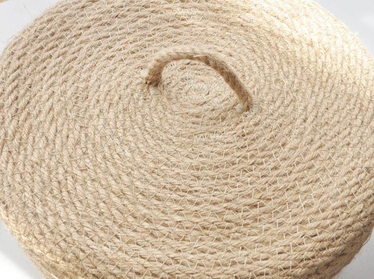 Japanese Style Linen Table Top Sundries Storage Basket - Mubimart