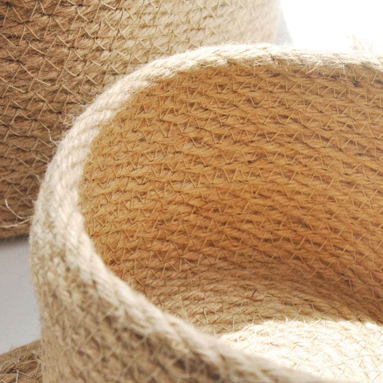 Japanese Style Linen Table Top Sundries Storage Basket - Mubimart