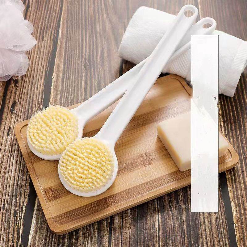 Japanese Style Long Handle Massage Brush Bathroom Scrub Bath Nylon Soft Hair - Mubimart