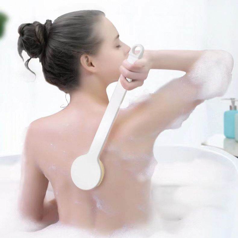 Japanese Style Long Handle Massage Brush Bathroom Scrub Bath Nylon Soft Hair - Mubimart