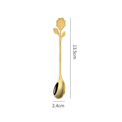 Japanese Style Stainless Steel Cartoon Sunflower Spoon - Mubimart -  