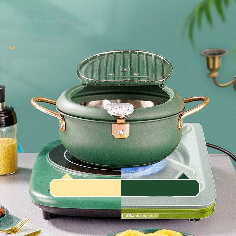 Japanese Style Stainless Steel Oil Non-stick Fryer - Mubimart