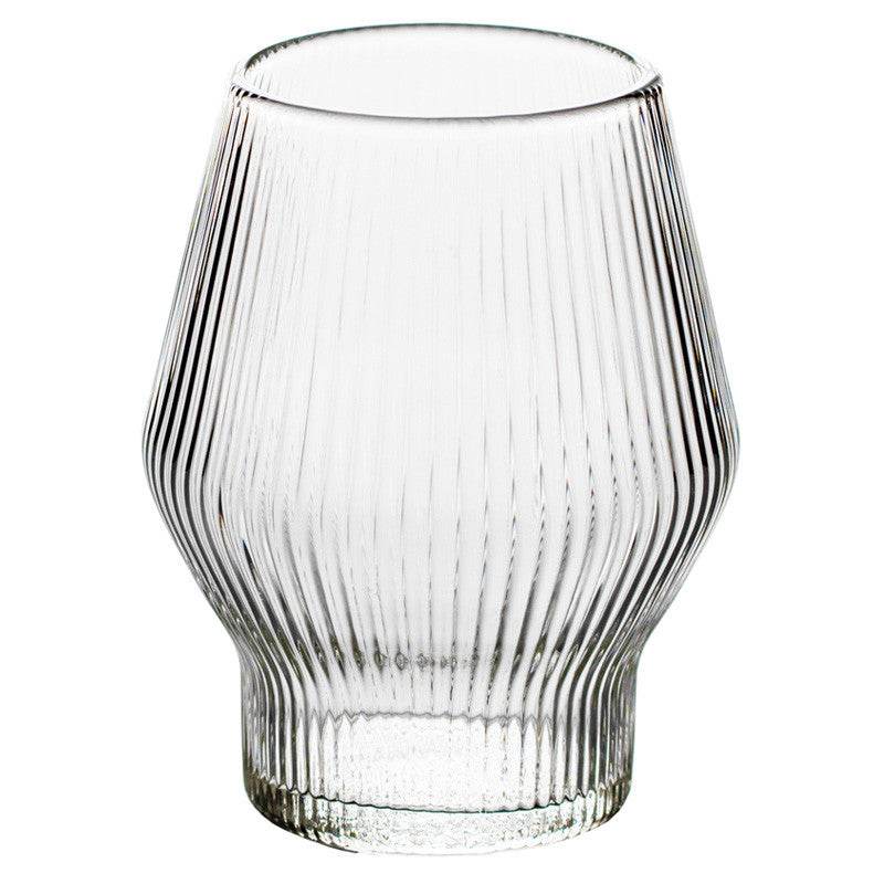 Japanese Style Vertical Pattern Glass Wine Glass Creative Whiskey Glass - Mubimart