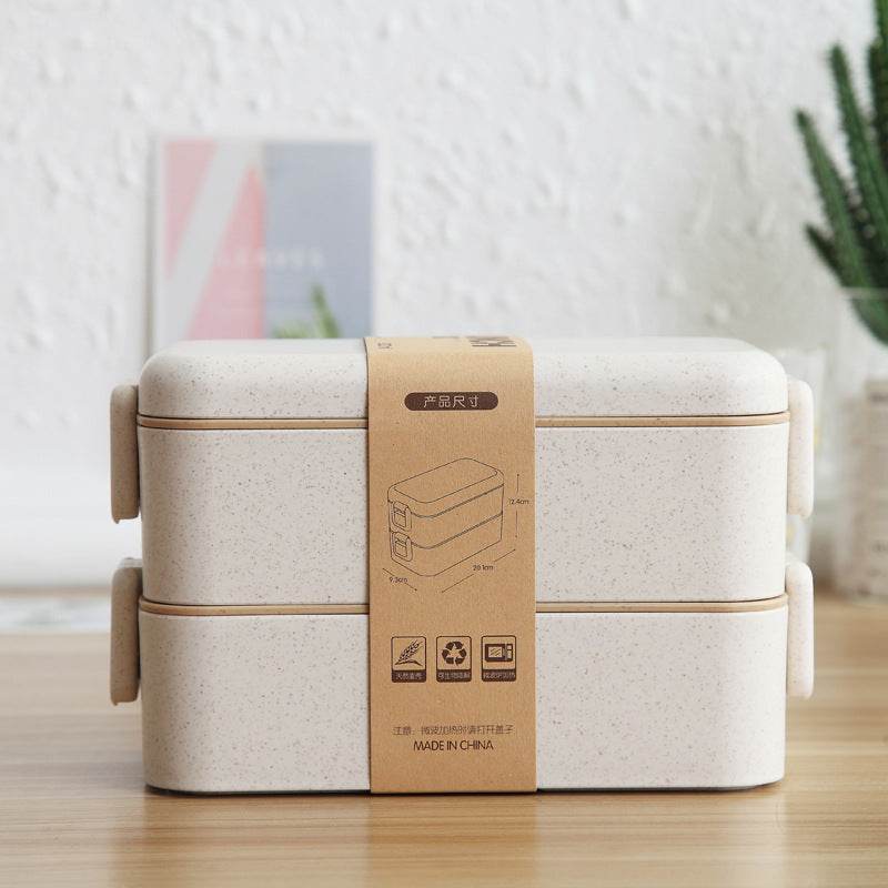 Japanese Tableware Bento Box Wheat Straw - Mubimart