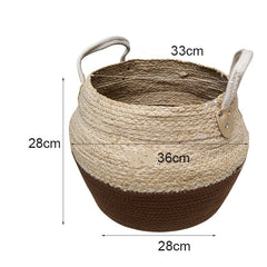 Japanese Woven Storage Basket Desktop Storage Box Snack Storage Box Toy Straw Storage Box Living Room Without Cover Basket - Mubimart -  