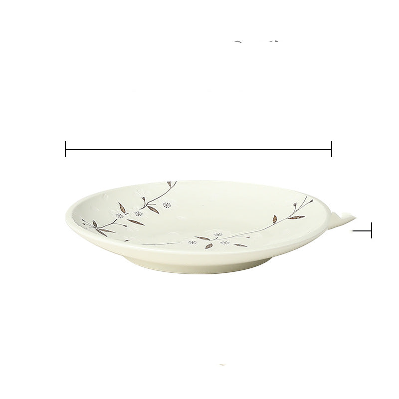 Japanese-style Tableware Plate Steak Plate Dinner Plate Flat Plate - Mubimart -  