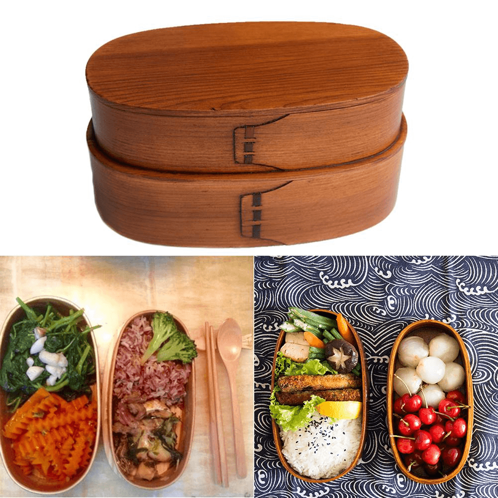 Japanese style cedar bento box - Mubimart