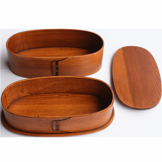 Japanese style cedar bento box - Mubimart