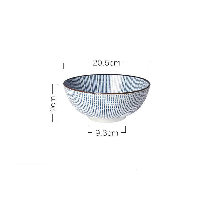 Japanese-style ceramic soup noodle bowl - Mubimart