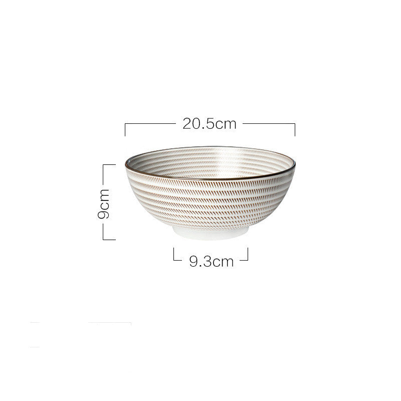 Japanese-style ceramic soup noodle bowl - Mubimart -  