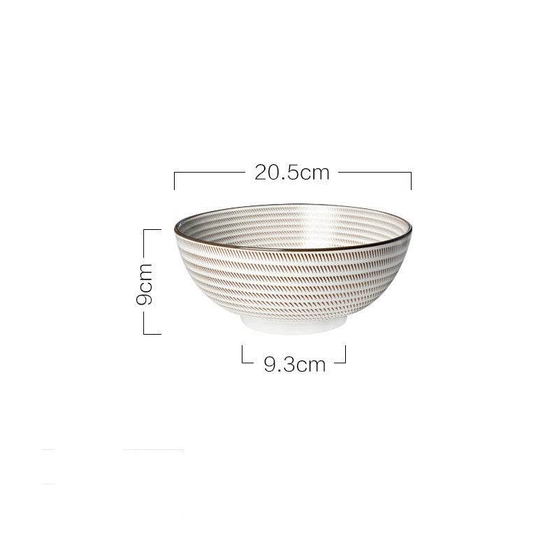 Japanese-style ceramic soup noodle bowl - Mubimart