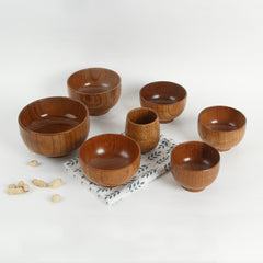 Japanese style natural jujube wooden bowl - Mubimart -  