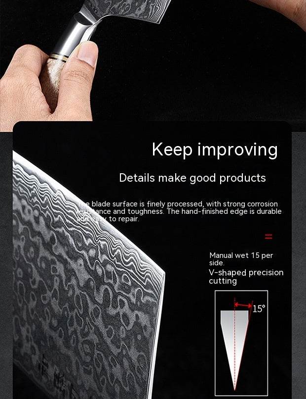 KD 67 Layer Damascus Knife Set - Nakiri Knife - Mubimart