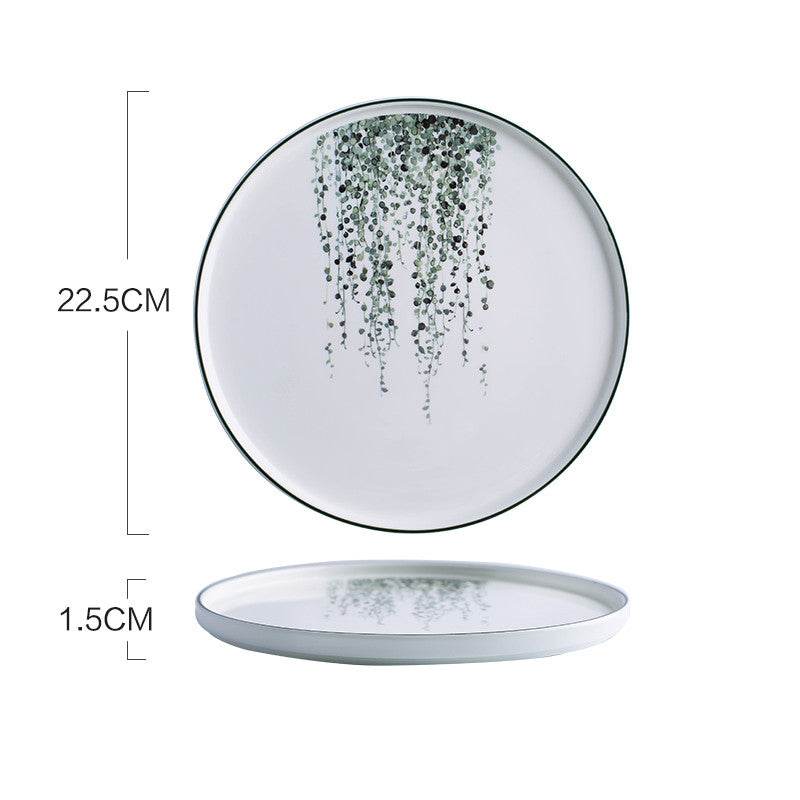 Kawashima House Nordic Creative Steak Plate Western Food Plate Net Red Plate Plate Home Fruit Plate Breakfast Snack Plate - Mubimart