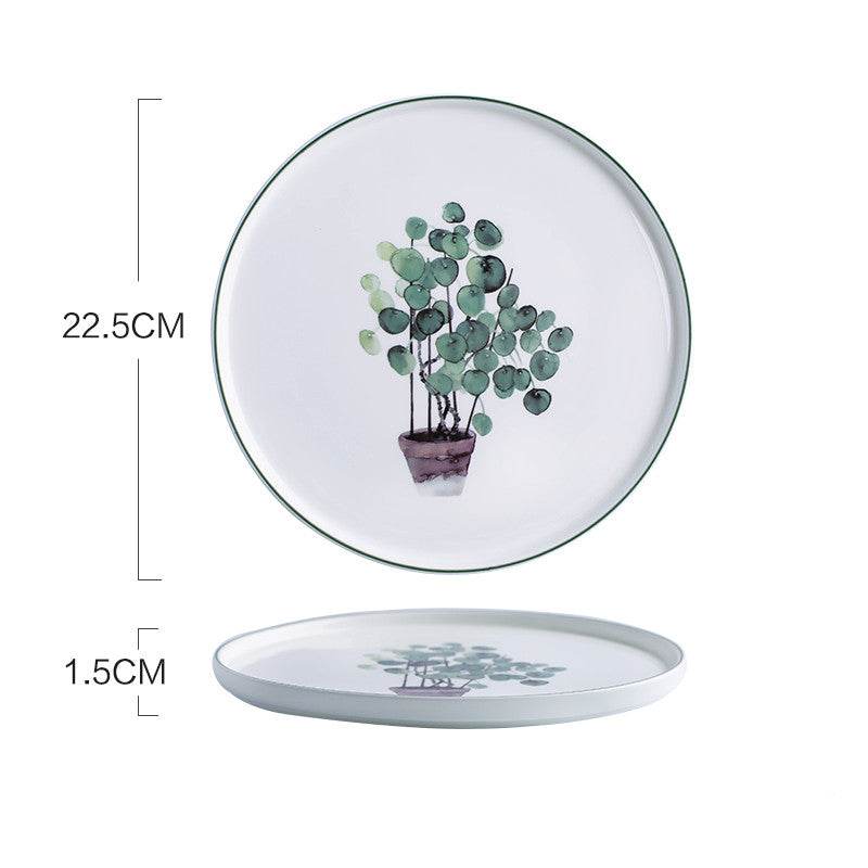 Kawashima House Nordic Creative Steak Plate Western Food Plate Net Red Plate Plate Home Fruit Plate Breakfast Snack Plate - Mubimart