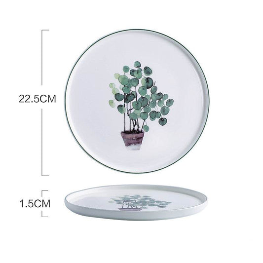 Kawashima House Nordic Creative Steak Plate Western Food Plate Net Red Plate Plate Home Fruit Plate Breakfast Snack Plate - Mubimart