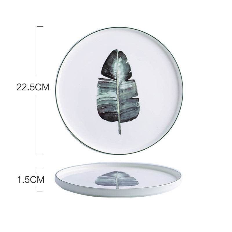 Kawashima House Nordic Creative Steak Plate Western Food Plate Net Red Plate Plate Home Fruit Plate Breakfast Snack Plate - Mubimart