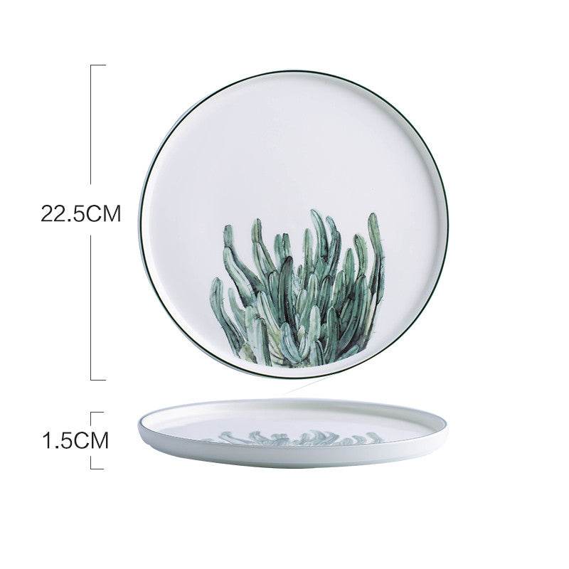 Kawashima House Nordic Creative Steak Plate Western Food Plate Net Red Plate Plate Home Fruit Plate Breakfast Snack Plate - Mubimart