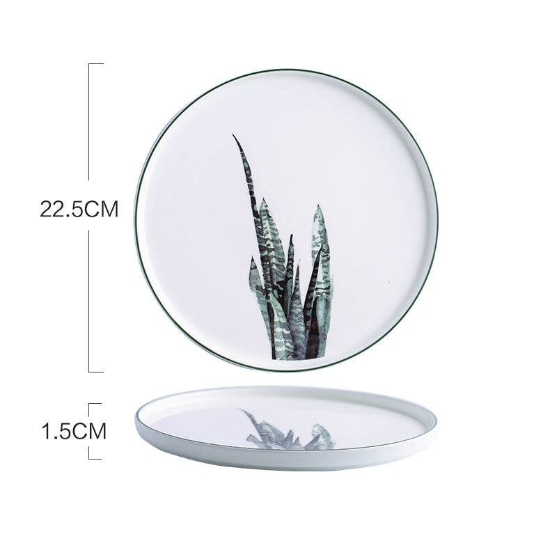Kawashima House Nordic Creative Steak Plate Western Food Plate Net Red Plate Plate Home Fruit Plate Breakfast Snack Plate - Mubimart