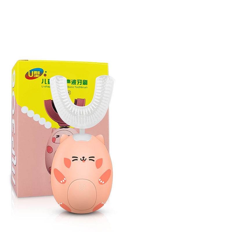 Kid Sonic Rechargeable Electric Toothbrush Automatic 360 Degrees Toothbrush Ultrasonic Soft Silicone Electric Children Toothbrush - Mubimart