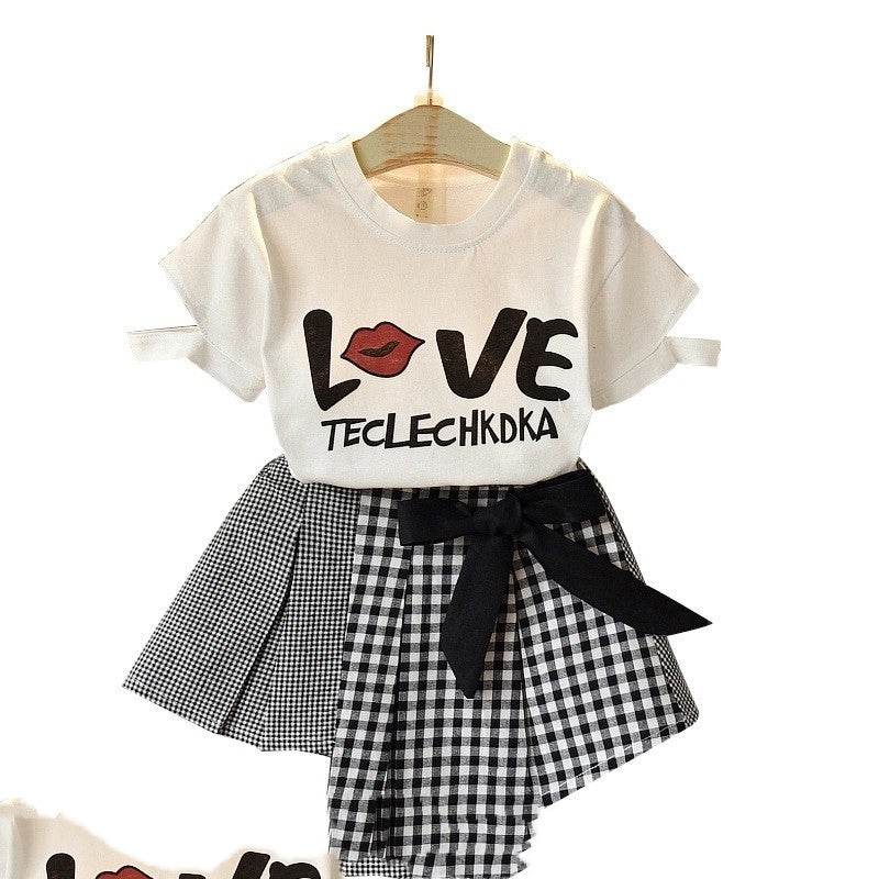 Kids Baby Girls Clothing Sets Summer T-Shirts skirt Clothes - Mubimart