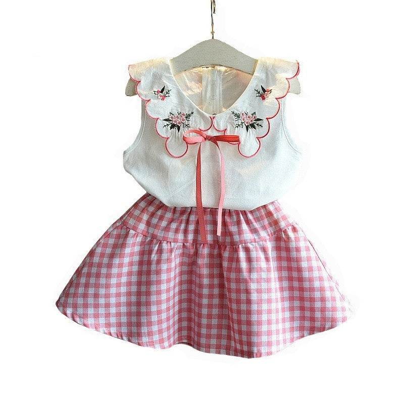 Kids Baby Girls Clothing Sets Summer T-Shirts skirt Clothes - Mubimart